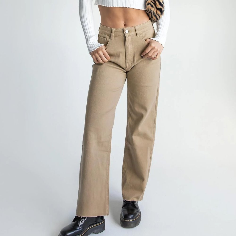 NWT… Princess Polly ELIANNA JEANS TAUPE Size 2